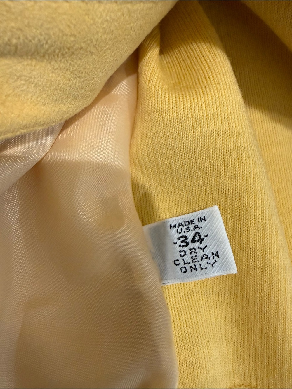 Vintage 80s Bullocks Wilshire cardigan 100% wool yellow knit collar size 34 S-M - Picture 5 of 16